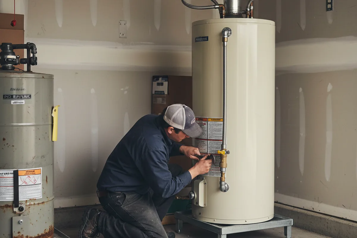 Water heater and shutoff valve replacement in Peru